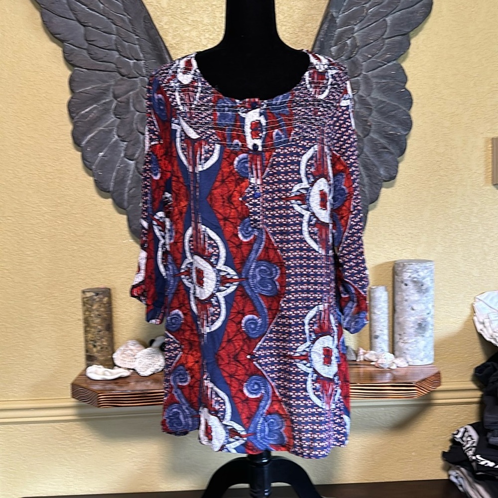 Onyx Over Sized 3/4Sleeve Shirt